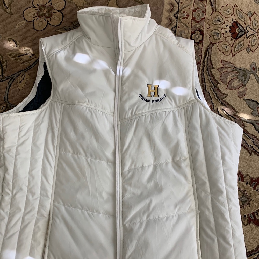 Size L Women's White Quilted Puffer Vest